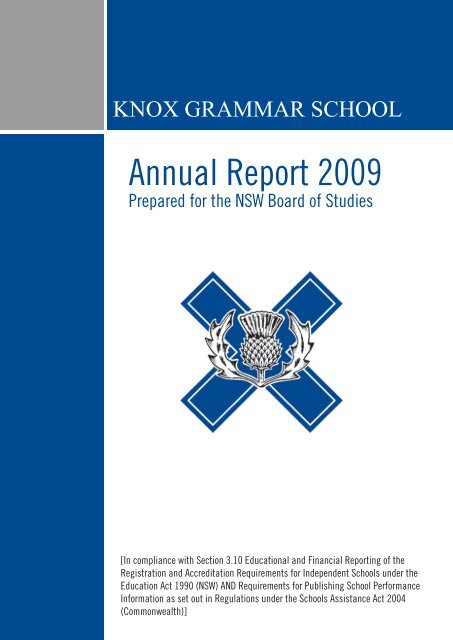 Knox Annual Report 2009 - Knox Grammar School