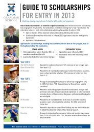 guide to scholarships for entry in 2013 - Knox Grammar School