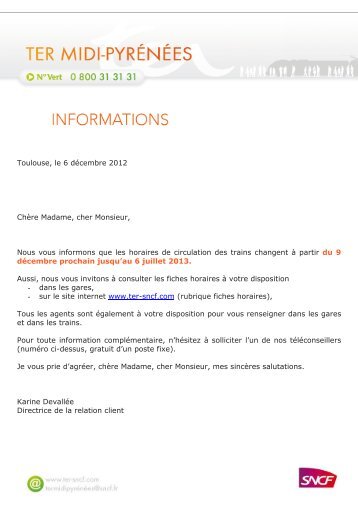 Lettre clients changement de service_ligne toulouse montauban