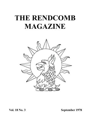 The Rendcomb Magazine, September 1978 - The Old Rendcombian