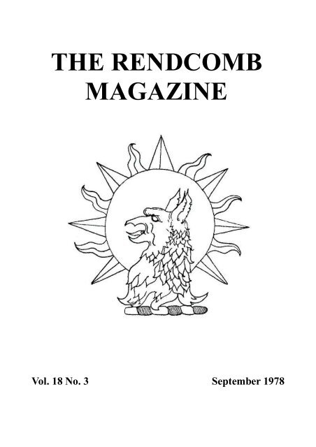 The Rendcomb Magazine, September 1978 - The Old Rendcombian