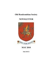 Old Rendcombian Society NEWSLETTER MAY 2010 - The Old ...