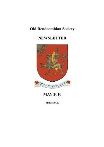 Old Rendcombian Society NEWSLETTER MAY 2010 - The Old ...