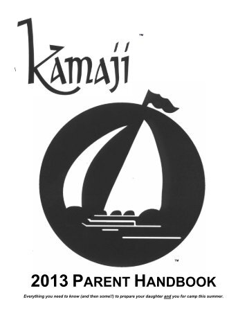 2013 kamaji parent handbook - Camp Kamaji