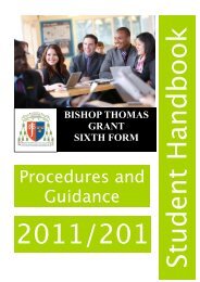 STUDENT HANDBOOK 2011-12 - Bishop Thomas Grant School