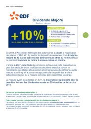 Dividende Majoré - Finance - EDF