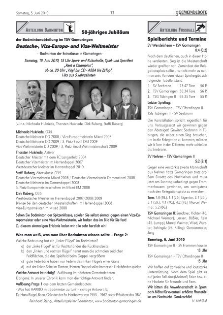 Ausgabe :Gomaringen 05.06.10.pdf - Gomaringer Verlag