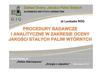 Certyfikacja w zakresie produkcji paliw alternatywnych