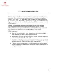 STAR (Behavioral) Interview - Public Library of Charlotte and ...