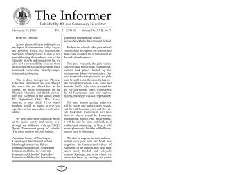 The Informer - the International School of Stavanger