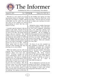 The Informer - the International School of Stavanger