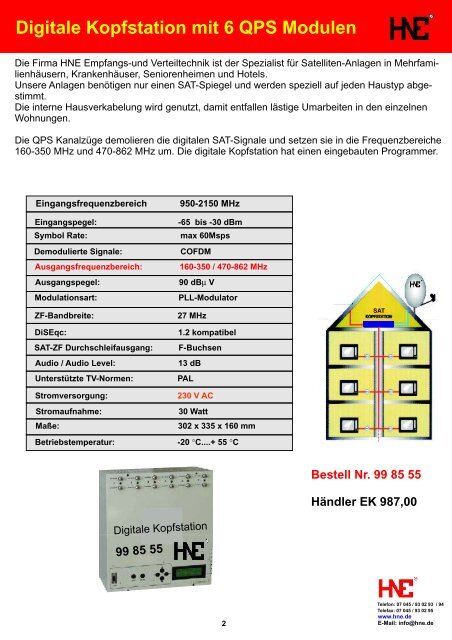 99 60 17 - HNE Elektronik Satelliten- und Solartechnik AG