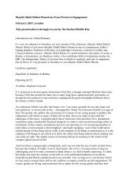 PDF Transcription Shaykh Abdul Hakim Murad - Radical Middle Way