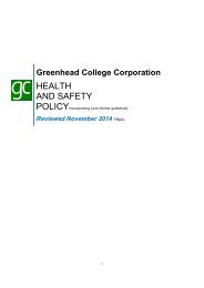 Health and safety policy - Greenhead College
