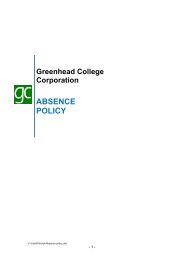 ABSENCE POLICY - Greenhead College