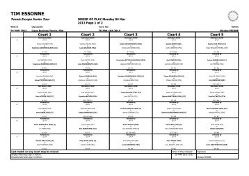 tim essonne - Tournoi.fft.fr