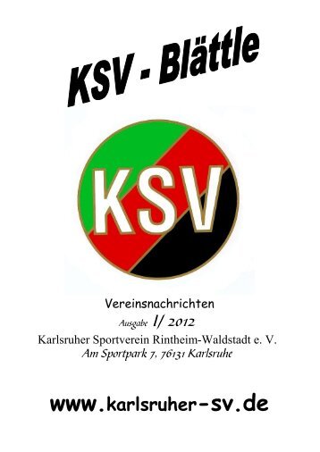 ksv - frÃ¼hling 2012 - Karlsruher SV
