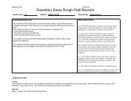 Expository Essay Rough Draft Revision - St. Edwards University