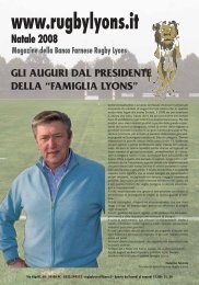Dicembre 2008 Speciale Natale - Rugby Lyons Piacenza