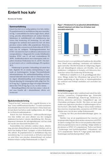 Enterit hos kalv (pdf) - SVA