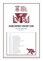 GDHC Red Rag - May 2012 - Glebe District Hockey Club