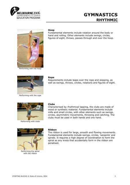 gymnastics rhythmic - Education Program