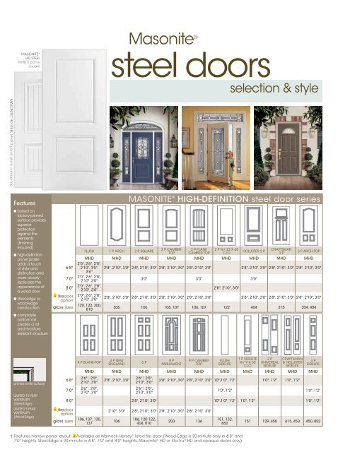 Exterior Steel & Fiberglass Doors by Masonite - Rugby