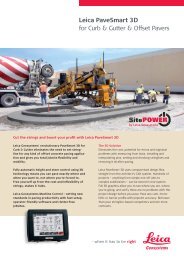 Leica PaveSmart 3D for Curb & Gutter & Offset Pavers - Scanlaser