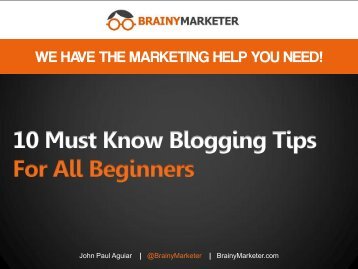 Blogging Tips for Beginners - My Top 10