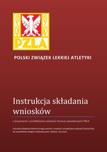 Instrukcja skÅadania wnioskÃ³w - PZLA