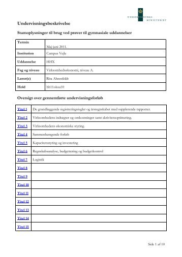hh11okoa10 Rita Ahrenfeldt - Campus Vejle