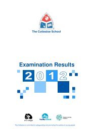 Examination Results - The Cottesloe School