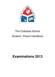 Examinations 2013 - The Cottesloe School