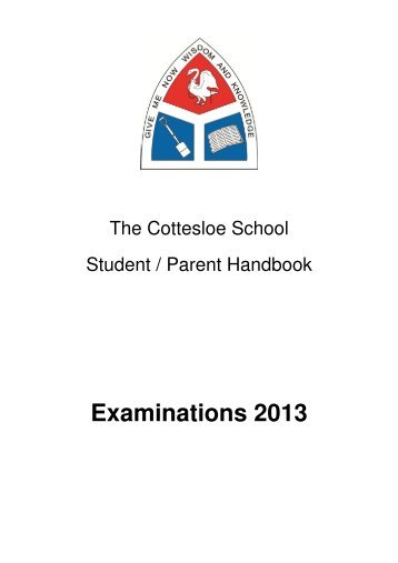 Examinations 2013 - The Cottesloe School