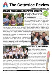Cottesloe Review Sept 2012 - The Cottesloe School