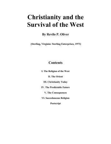 christianity-and-the-survival-of-the-west-revilo-p-oliver
