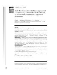 Endodontic treatment of developmental anomalies in posterior teeth ...