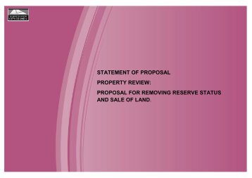 statement of proposal property review - Palmerston North City Council