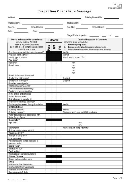 Inspection - Drainage.DOC