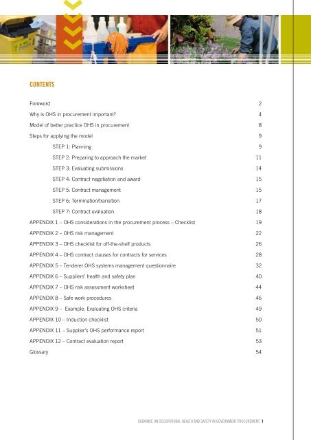 Guidance on occuPaTionaL HeaLTH and SaFeTY in GoVeRnMenT