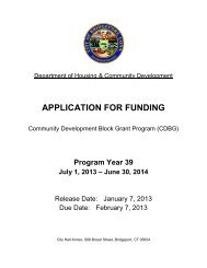 (CDBG) APPLICATION FOR FUNDING - BridgeportCT.gov