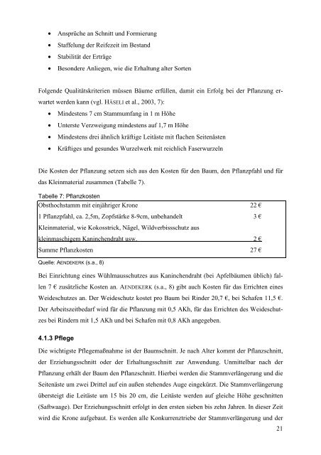 Bedeutung und Wirtschaftlichkeit des Streuobstbaus in ÃƒÂ–sterreich