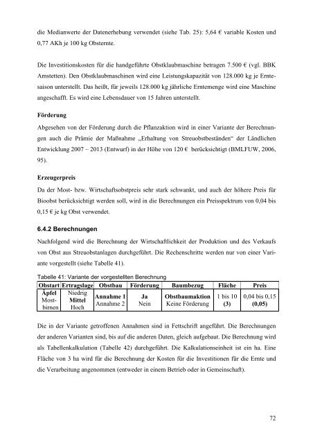 Bedeutung und Wirtschaftlichkeit des Streuobstbaus in ÃƒÂ–sterreich