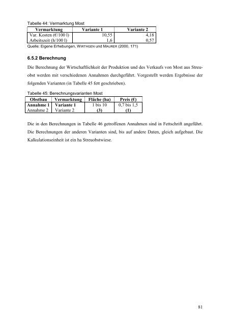 Bedeutung und Wirtschaftlichkeit des Streuobstbaus in ÃƒÂ–sterreich