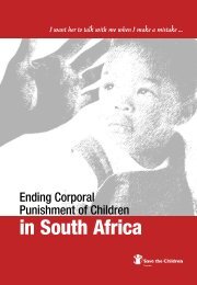 Ending corporal punishment of children in South Africa