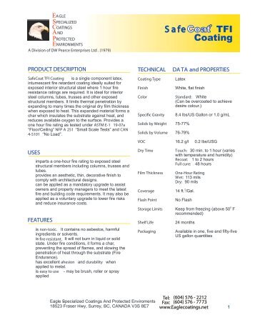 SafeCoat TFI Coating Tech Data Feb 08.cdr - Eagle Specialized ...