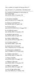 Liste e candidati al Consiglio del Municipio Roma 15 Lista: 001 ...