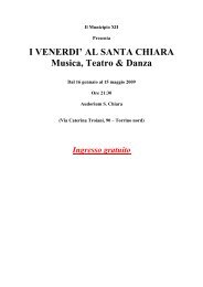 AL SANTA CHIARA - Musica, Teatro & Danza - Quadrante Sudovest