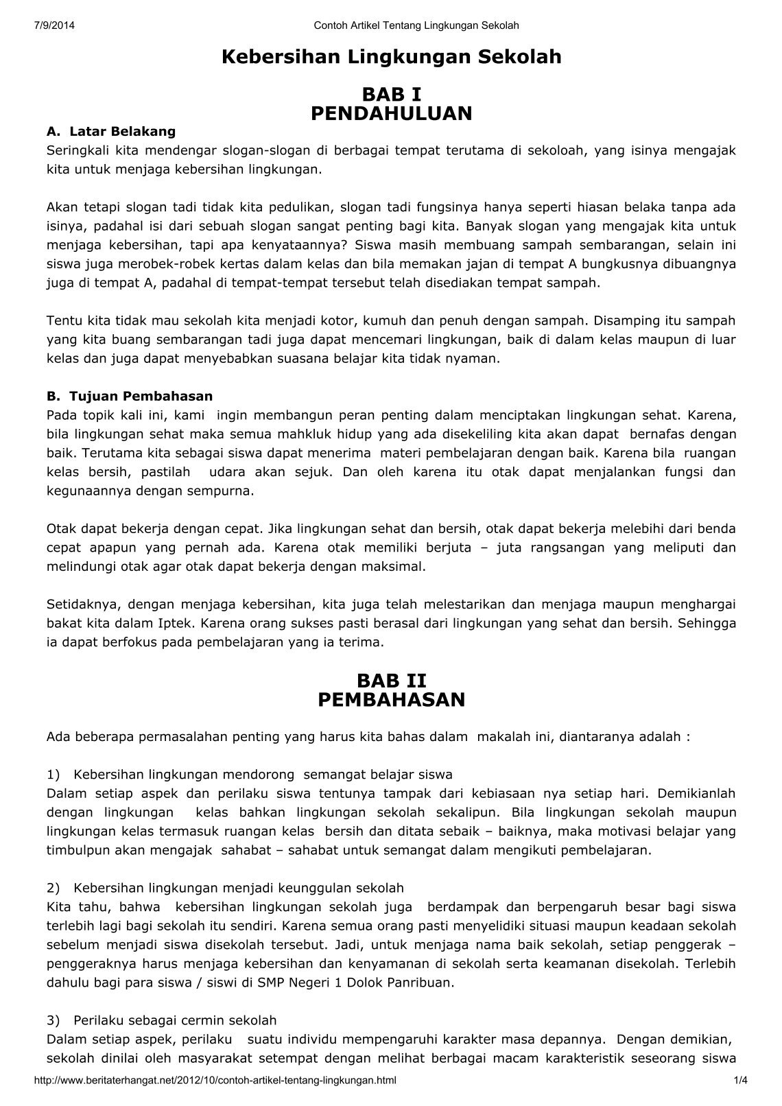 Artikel Tentang Kesehatan Lingkungan Peatix