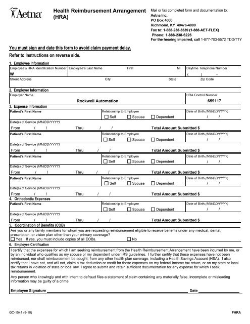 Health Reimbursement Arrangement (HRA)